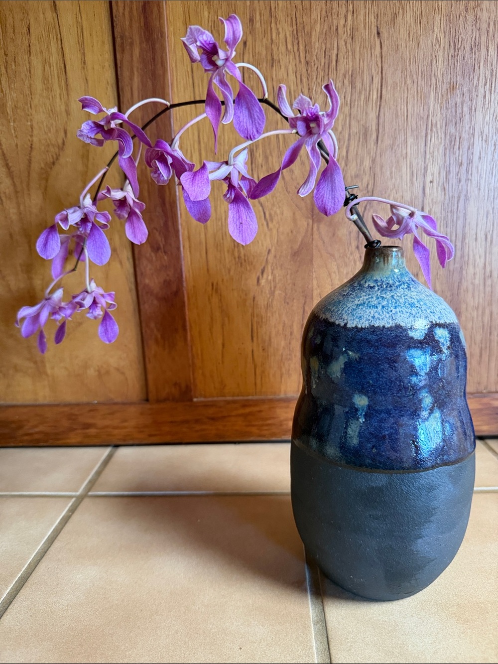 MCM signed gourd shaped potters guild vase